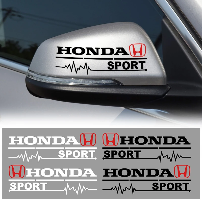 

Car Rearview Mirror Stickers Body Decal For Honda Civic CRV Jazz Fit Accord Insight Pilot Passport HRV 2019 Odyssey Auto Styling