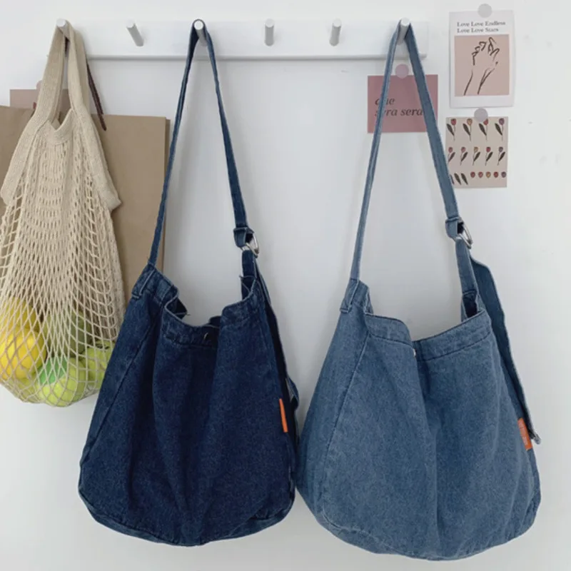 Large Capacity Women's Crossbody Shoulder Bag Simple Denim Cloth Cute Bagfor Female Students Korean Women Tote Bags Canvas Bags
Large Capacity Women's Crossbody Shoulder Bag Simple Denim Cloth Cute Bagfor Female Students Korean Women Tote Bags Canvas Bags