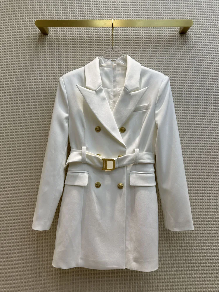 Women's dress Summer golden Double-breasted button Long Sleeve Shirt Dress Blazer Style Dresses femme
Women's dress Summer golden Double-breasted button Long Sleeve Shirt Dress Blazer Style Dresses femme