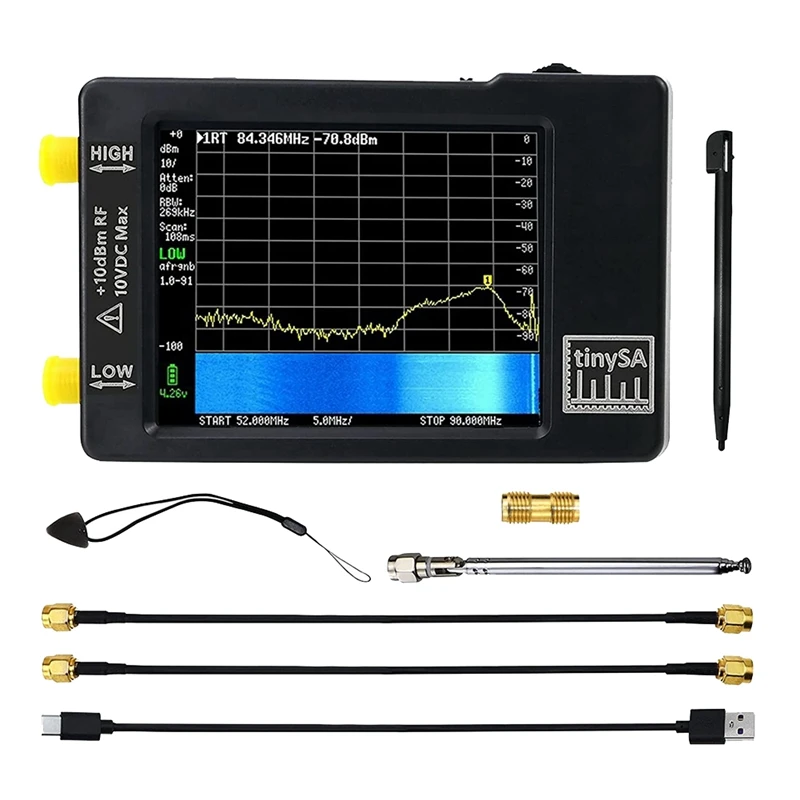 Для анализатора спектра Tinysa, вход MF/HF/VHF UHF Для 0,1-350 МГц и вход UHF для генератора сигналов 240-960 МГц
Для анализатора спектра Tinysa, вход MF/HF/VHF UHF Для 0,1-350 МГц и вход UHF для генератора сигналов 240-960 МГц