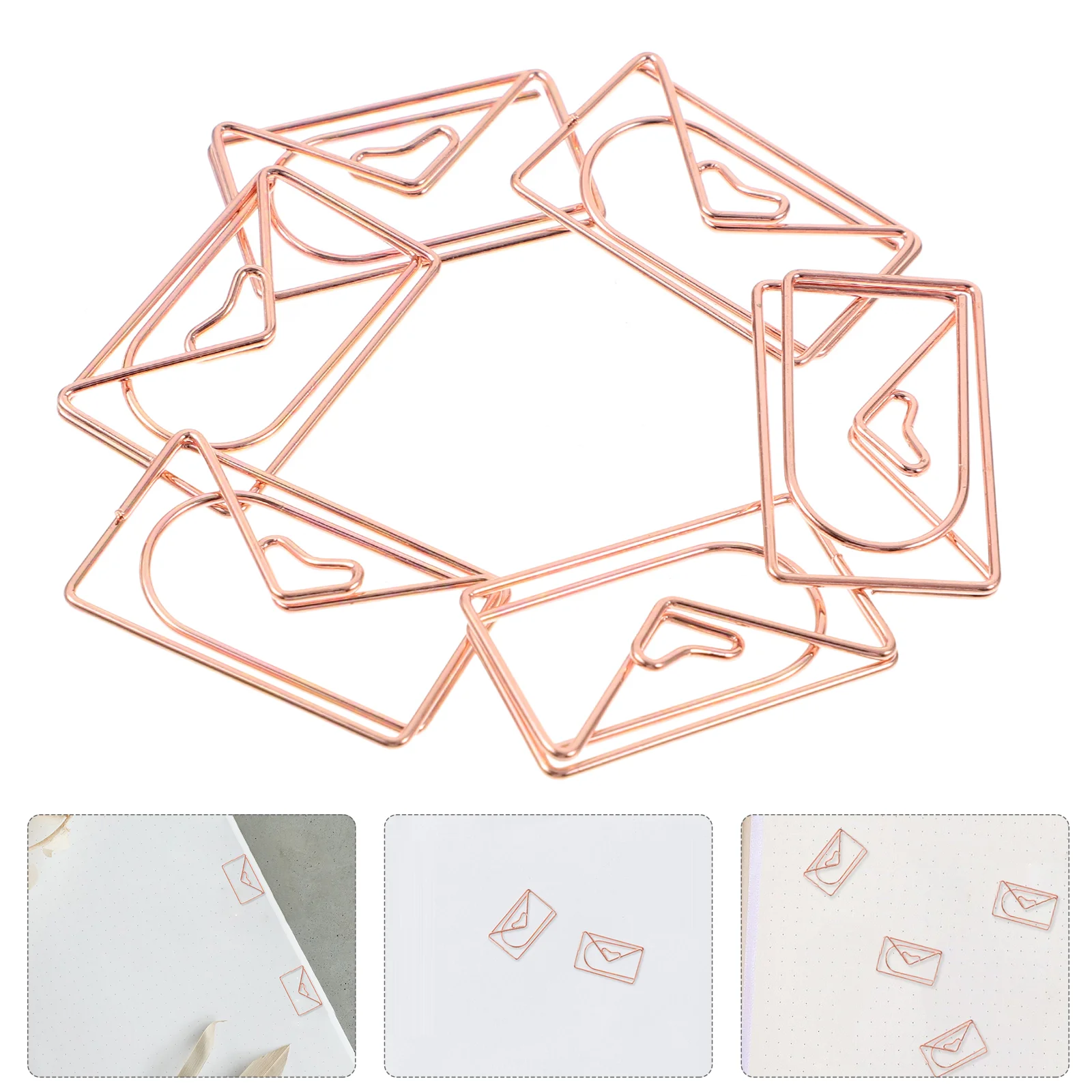 20pcs Large Metal Paper Clips Envelop Shape Paper Simple Note Clips Portable Office Clamps(Rose Gold)
20pcs Large Metal Paper Clips Envelop Shape Paper Simple Note Clips Portable Office Clamps(Rose Gold)