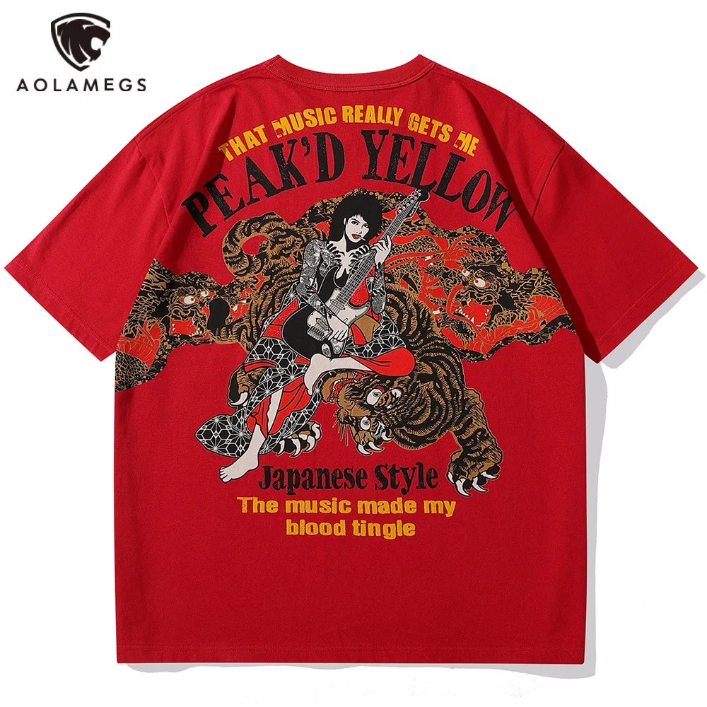 Aolamegs Oversized Men T-shirts Charming Woman Tiger Print T-shirt Summer Punk Style Tee Tops Cottons Fashion Casual Streetwear
Aolamegs Oversized Men T-shirts Charming Woman Tiger Print T-shirt Summer Punk Style Tee Tops Cottons Fashion Casual Streetwear