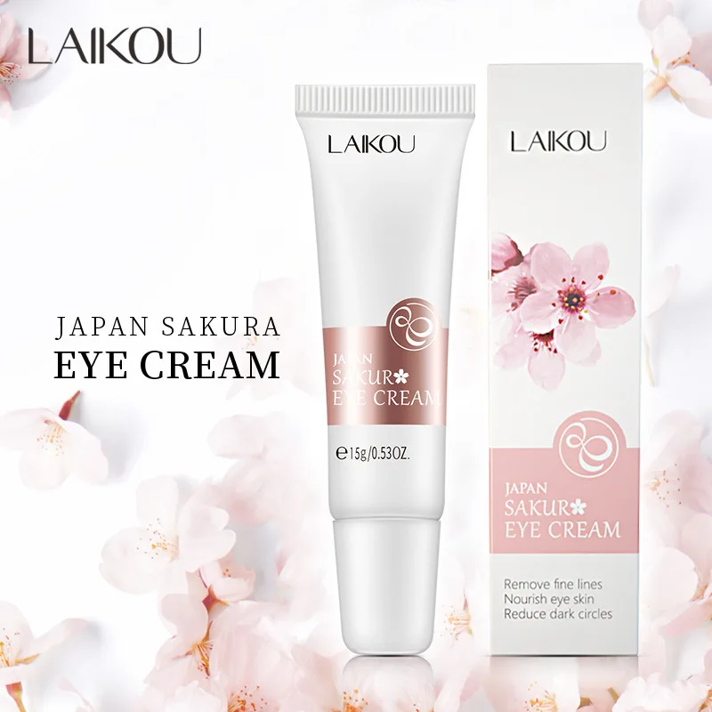

LAIKOU Sakura Essence Extract Eye Cream Anti-Aging Firming And Smooting Wrinkles Anti-Puffiness Dark Circle Brighten Eyes Skin