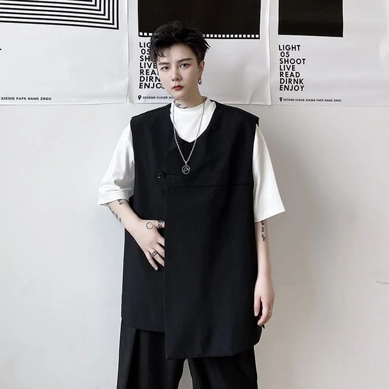 2022 Summer Men's Korean Version Simple Round Neck Vest Japanese Large Sleeveless Loose Hair Stylist's Work Clothes
2022 Summer Men's Korean Version Simple Round Neck Vest Japanese Large Sleeveless Loose Hair Stylist's Work Clothes