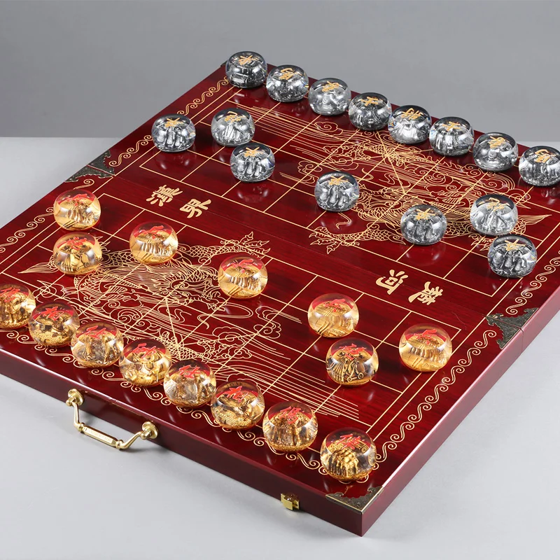 Crystal Luxury thematic Chinese Chess Set Xiangqi Large Travel Tournament Chinese Chess Set Adult Juegos De Mesa Board Games
Crystal Luxury thematic Chinese Chess Set Xiangqi Large Travel Tournament Chinese Chess Set Adult Juegos De Mesa Board Games