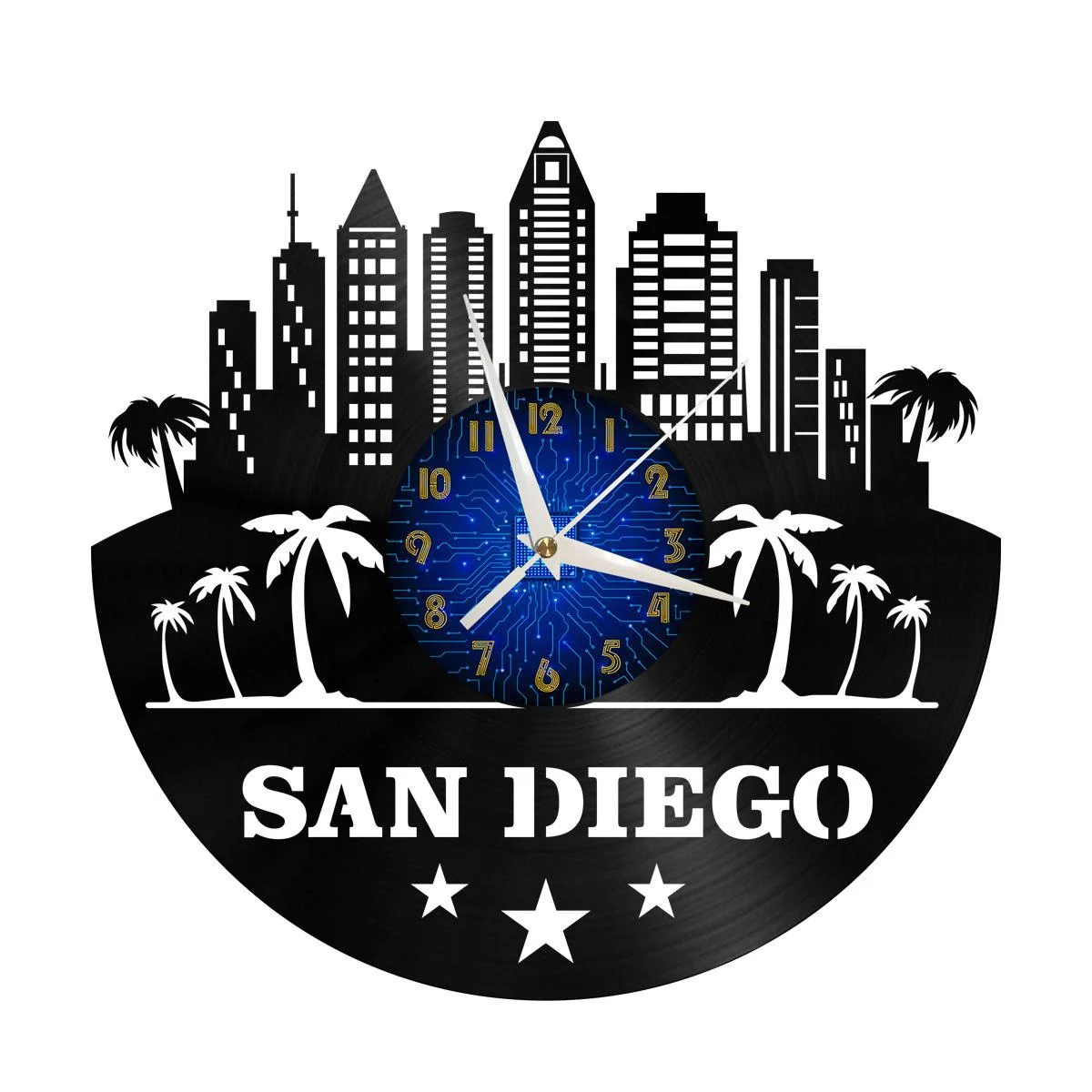 San Diego City View Vinyl Wall Clock, Vinyl Record Clock Wall Art Silent & Non-ticking
San Diego City View Vinyl Wall Clock, Vinyl Record Clock Wall Art Silent & Non-ticking