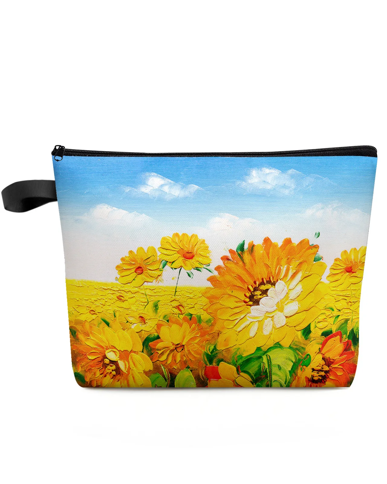 Oil Painting Sunflower Gradient Sky Cosmetic Bag Clutch Bridesmaid Outdoor Travel Beauty Makeup Bag Party Lipstick Bag
Oil Painting Sunflower Gradient Sky Cosmetic Bag Clutch Bridesmaid Outdoor Travel Beauty Makeup Bag Party Lipstick Bag