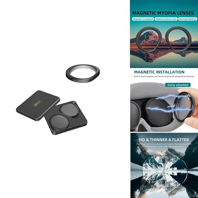 Hifylux Magnetic Myopia Lens Frame Nearsighted Corrective Aspherical Resin Lenses For PICO 4 1 Pair Glasses -1.5D
Hifylux Magnetic Myopia Lens Frame Nearsighted Corrective Aspherical Resin Lenses For PICO 4 1 Pair Glasses -1.5D