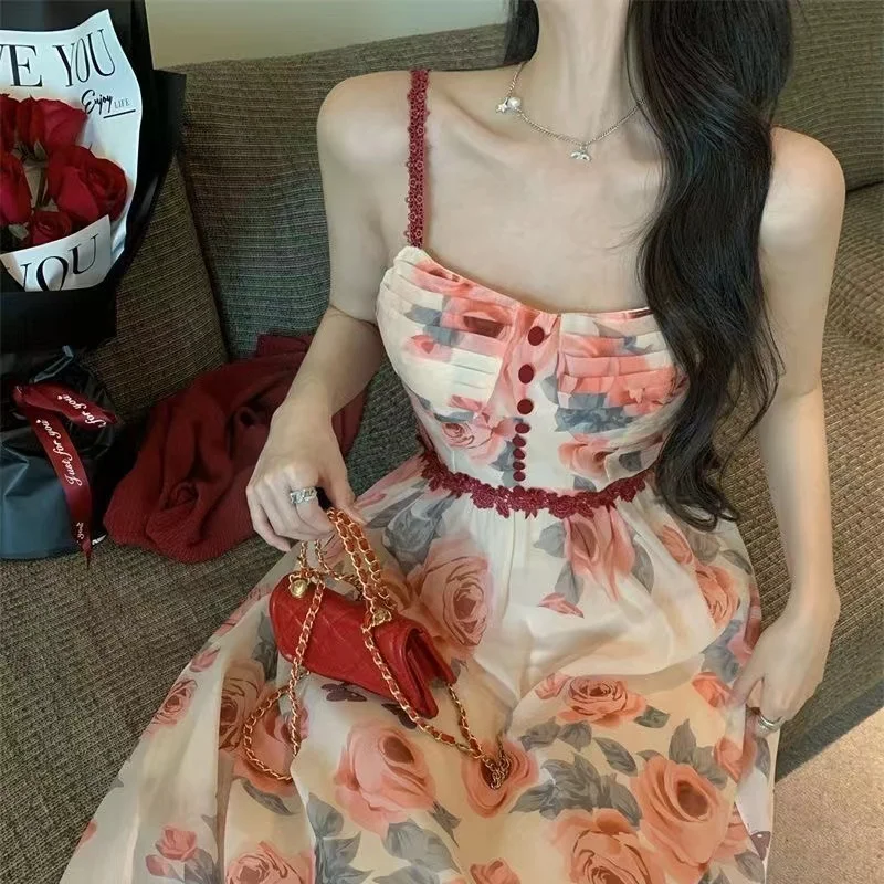 Traf 2022 New Elegant Floral evening Skirt Women Sexy Midi Dress Summer Chiffon Casual Party Dress сарафаны женские летние Robe
Traf 2022 New Elegant Floral evening Skirt Women Sexy Midi Dress Summer Chiffon Casual Party Dress сарафаны женские летние Robe