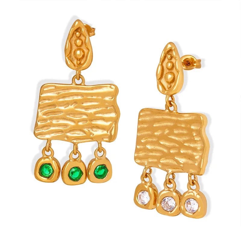 Stylish Boutique Stainless Steel Rectangular Tassel Zircon Earrings Vintage Jewelry Women Gift Premium Feel Romantic Accessories
Stylish Boutique Stainless Steel Rectangular Tassel Zircon Earrings Vintage Jewelry Women Gift Premium Feel Romantic Accessories