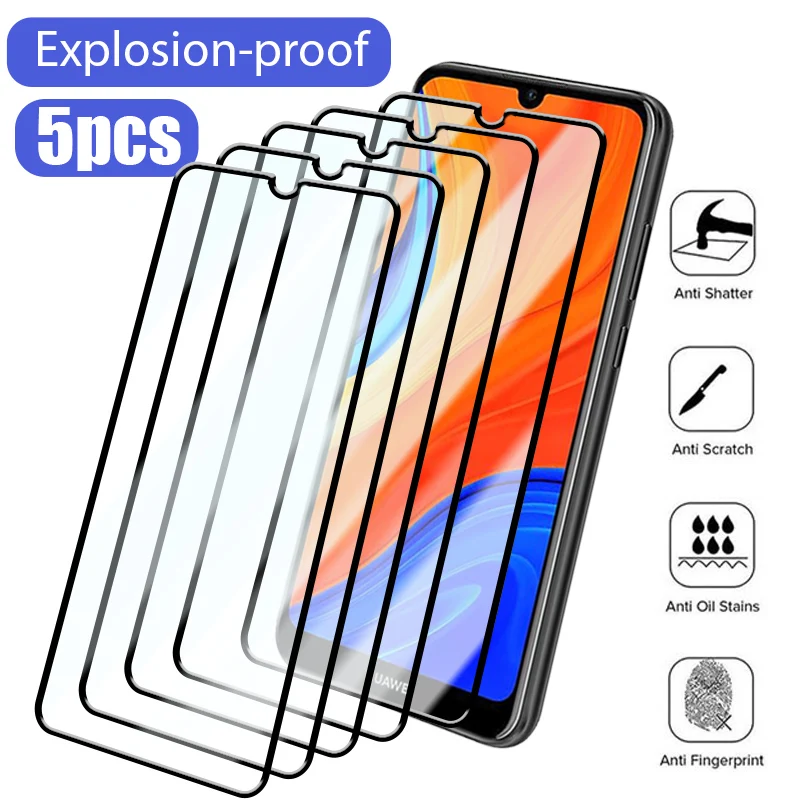 

5PCS Tempered Glass for Huawei P20 P30 Pro Mate 20 P40 Lite 5G E Screen Protector for Huawei P Smart Z 2021 Y7 2019 Nova 5T