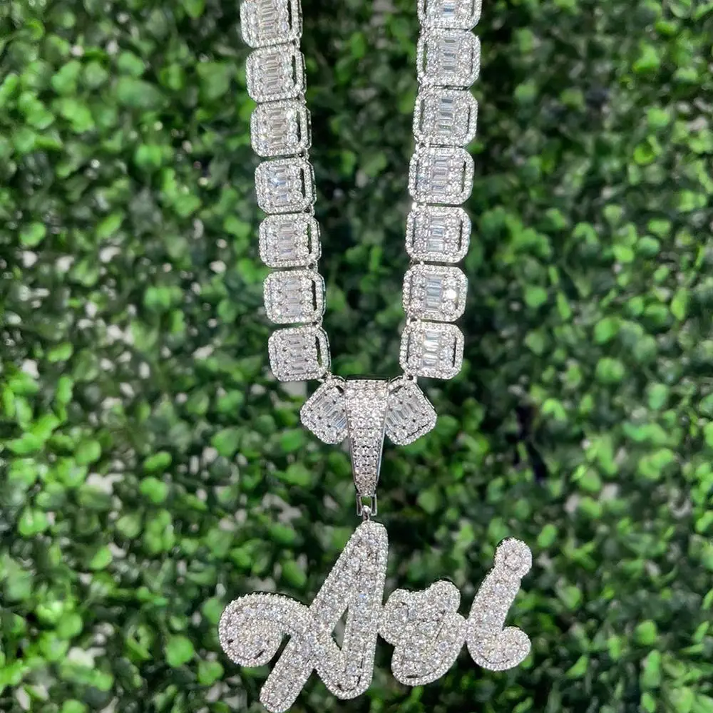 Personalized Iced Name Plate Pendant Bling Customized Letter Name Necklace with Square CZ Chain Necklace For Women Men Jewelry
Personalized Iced Name Plate Pendant Bling Customized Letter Name Necklace with Square CZ Chain Necklace For Women Men Jewelry