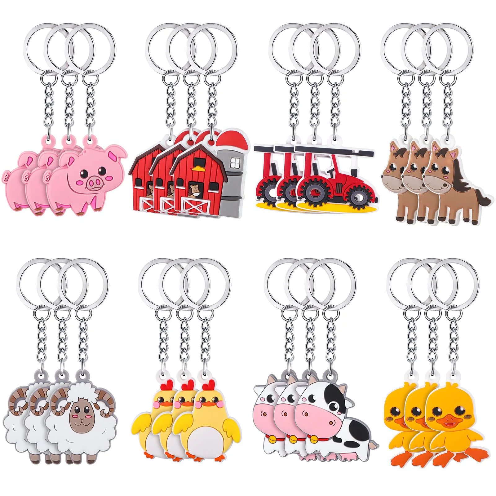 24pcs Farm Animals Birthday Party Keychains House Horse Tractor Cow Pig Chick Sheep Shape Kids Birthday Decorations Gifts Favors
24pcs Farm Animals Birthday Party Keychains House Horse Tractor Cow Pig Chick Sheep Shape Kids Birthday Decorations Gifts Favors