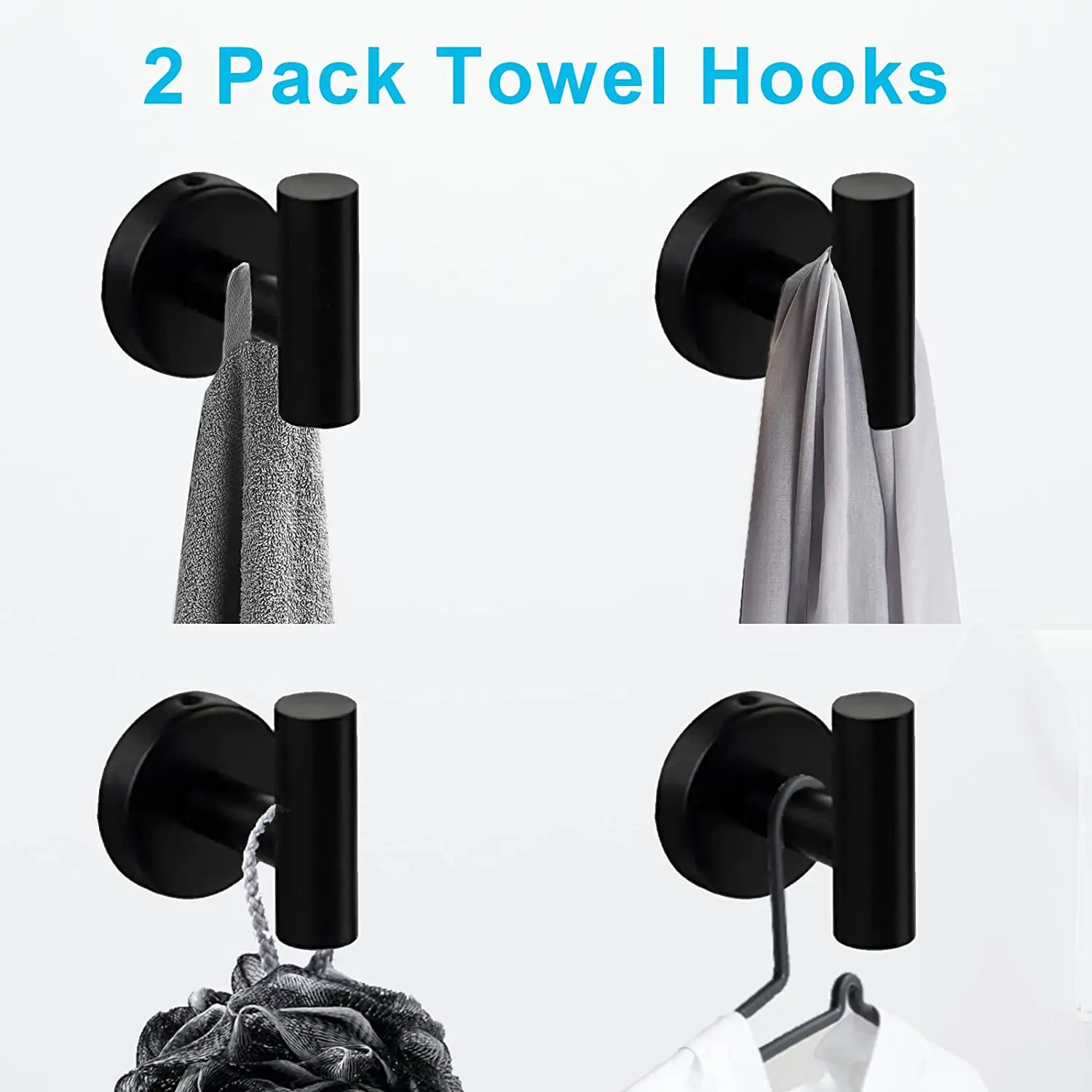 Towel Bar Toilet Paper Holder Towel Ring 2 Hooks SUS304 Stainless Steel Heavy Duty 6-Piece Matte Black Bath Accessories
Towel Bar Toilet Paper Holder Towel Ring 2 Hooks SUS304 Stainless Steel Heavy Duty 6-Piece Matte Black Bath Accessories