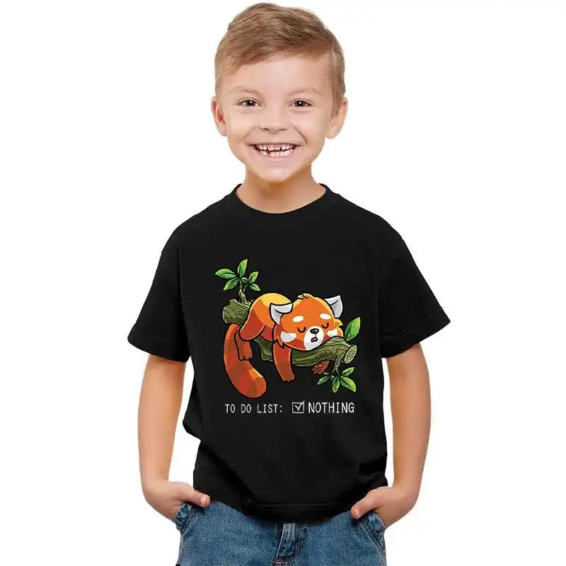 Boys Girls Clothes Red Panda Cartoons Tops Kids Tees Fashion T-shirt Interesting Kawaii Summer Short Sleeves Children O-Neck
Boys Girls Clothes Red Panda Cartoons Tops Kids Tees Fashion T-shirt Interesting Kawaii Summer Short Sleeves Children O-Neck