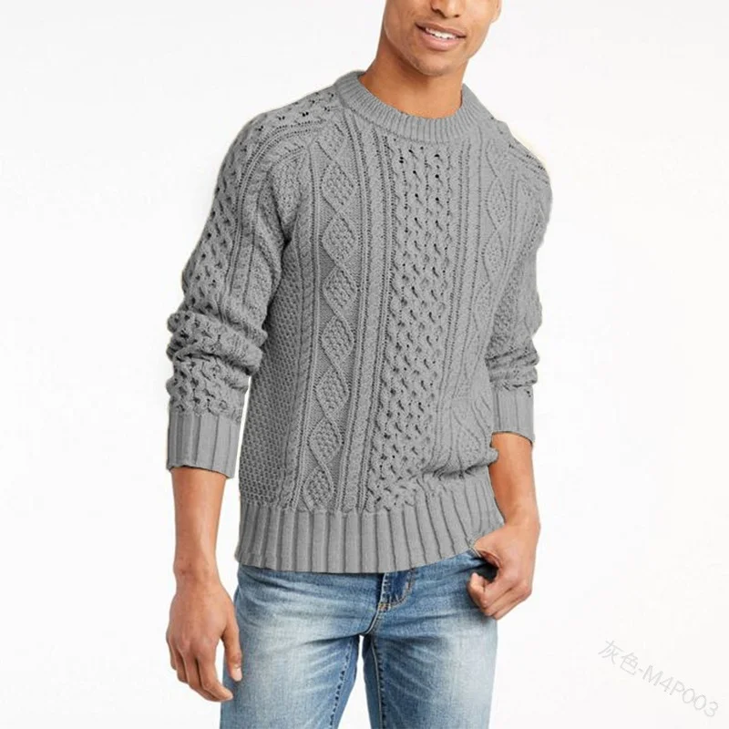 Men's Sweater Top Spring and Autumn Fashion Slim Solid Color Knitted Sweater Men's Casual Long Sleeve Crew Neck Pullover Sweater
Men's Sweater Top Spring and Autumn Fashion Slim Solid Color Knitted Sweater Men's Casual Long Sleeve Crew Neck Pullover Sweater
