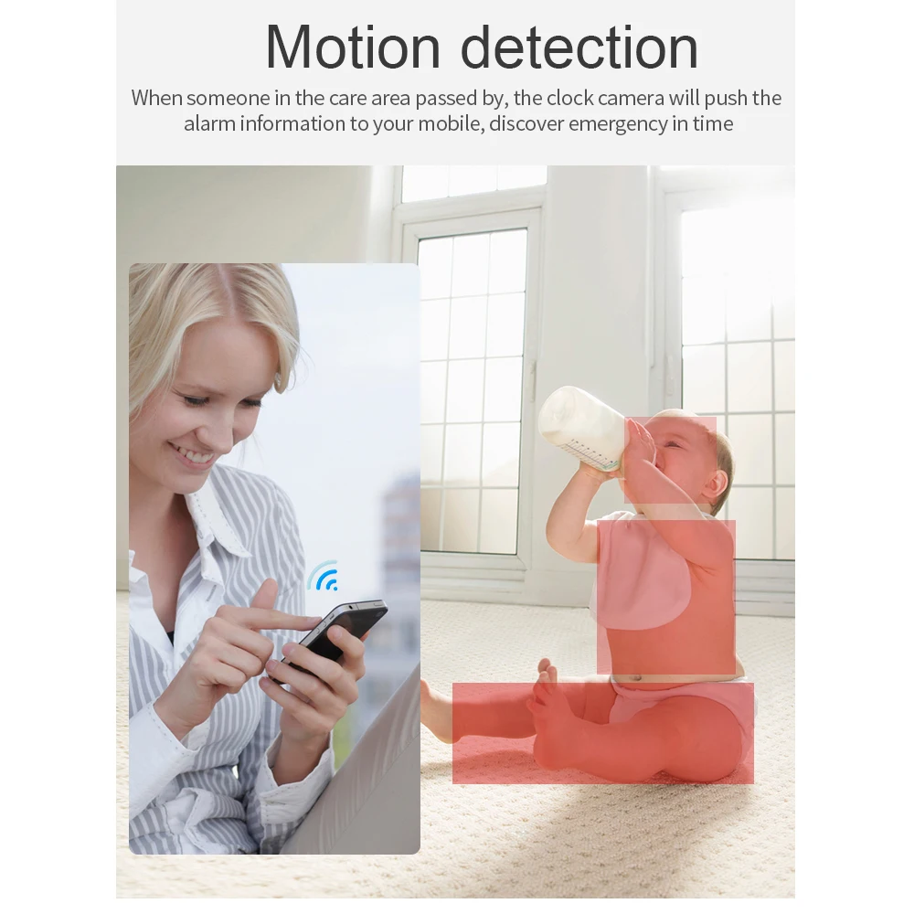2022.Smart Clock Camera Multi-function WiFi Clock Camera With 1080P Resolution Two-way Audio Motion Detection IR Night Vision
2022.Smart Clock Camera Multi-function WiFi Clock Camera With 1080P Resolution Two-way Audio Motion Detection IR Night Vision