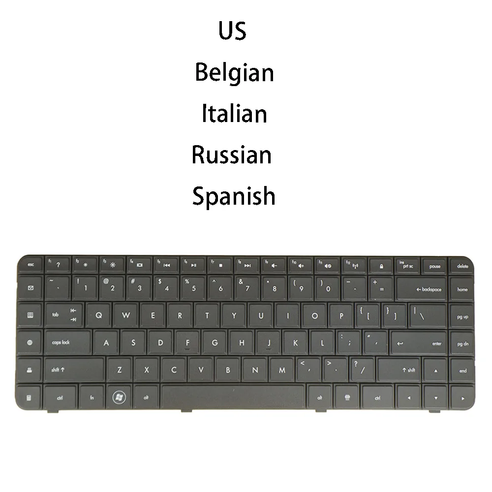

US Бельгийская итальянская русская испанская клавиатура для HP CQ56 G56 CQ62 G62 588976- 599602- 605922- 606685- 609877- A41 001 251 061 071