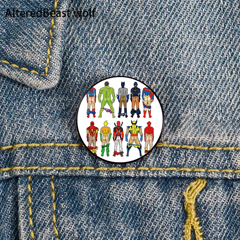 Superhero Butts Printed Pin Custom Funny Brooches Shirt Lapel Bag Cute Badge Cartoon Cute Jewelry Gift for Lover Girl Friends
Superhero Butts Printed Pin Custom Funny Brooches Shirt Lapel Bag Cute Badge Cartoon Cute Jewelry Gift for Lover Girl Friends