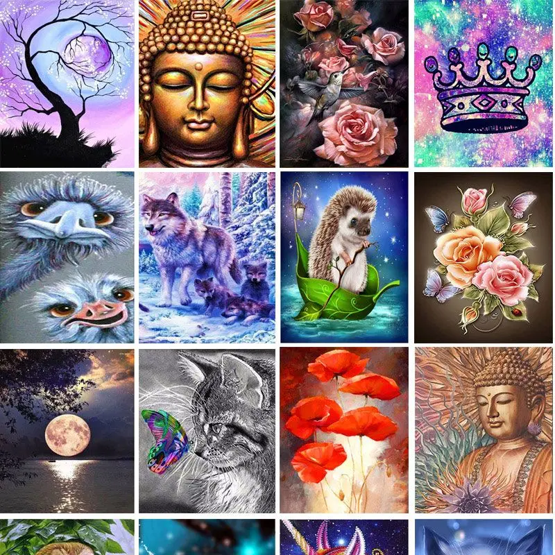 20 Pattern Round Diy Cross Ctitch Kits 5D Diamond Embroidery Flower Owl Mosaic Painting New Year Gift
20 Pattern Round Diy Cross Ctitch Kits 5D Diamond Embroidery Flower Owl Mosaic Painting New Year Gift