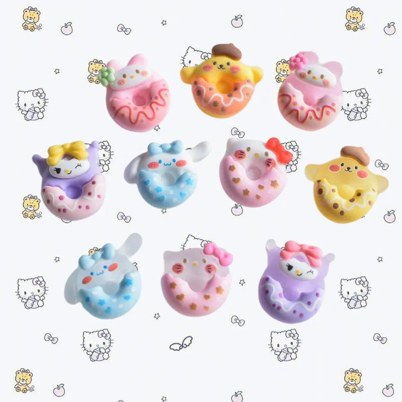 10Pcs Kawaii Sanrio Accessory Diy Material Hellokittys Mymelody Cute Anime Phone Case Hair Ornament Doughnut Resin Girls Gift
10Pcs Kawaii Sanrio Accessory Diy Material Hellokittys Mymelody Cute Anime Phone Case Hair Ornament Doughnut Resin Girls Gift