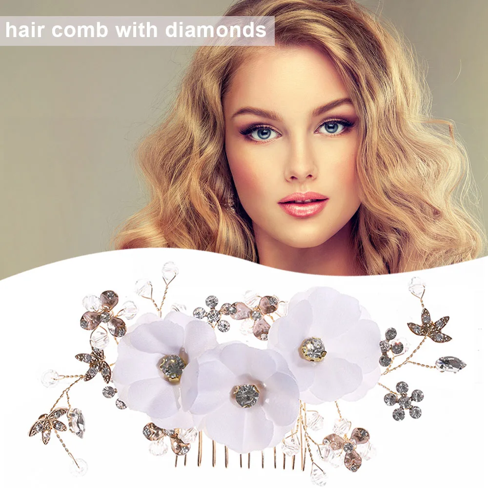 Handmade Diamond Hair Comb White Flower Bridal Tiara Side Comb Accessory Heavenly Elegant Temperamental Ornament Headdress NA
Handmade Diamond Hair Comb White Flower Bridal Tiara Side Comb Accessory Heavenly Elegant Temperamental Ornament Headdress NA