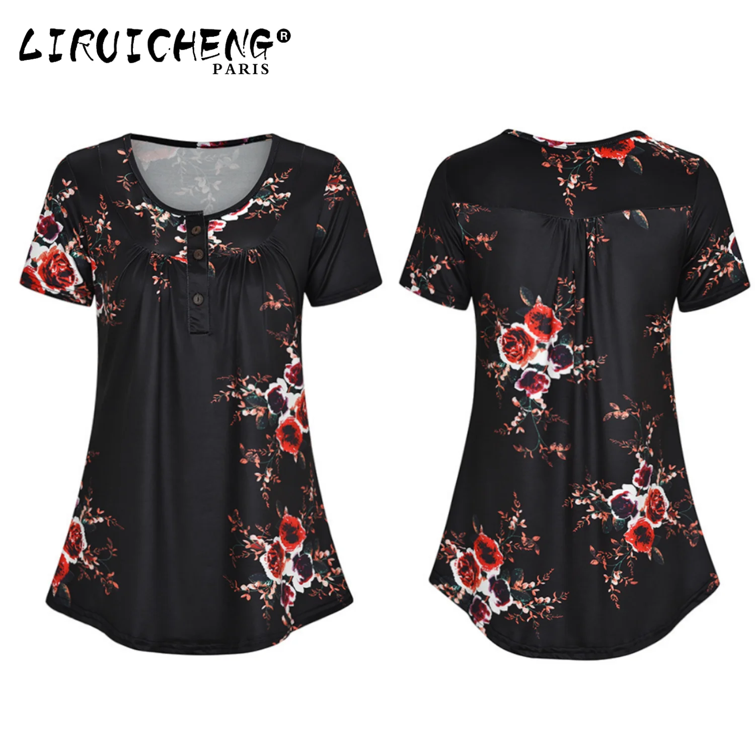2023 Women's Wear Fashion Clothing Spring Summer Pleated Open Tube Button Loose Print Short Sleeve T-Shirt Dress
2023 Women's Wear Fashion Clothing Spring Summer Pleated Open Tube Button Loose Print Short Sleeve T-Shirt Dress
