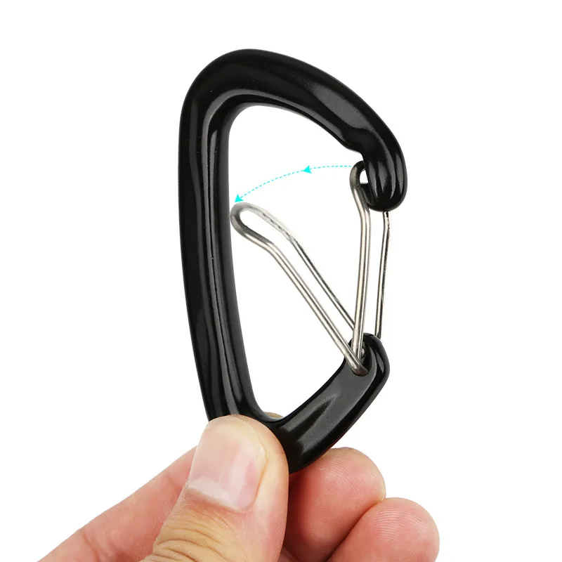 1 Pack Aluminum Alloy D-ring Locking Carabiner Clip Set Screw Lock Hanging Hook Buckle Keychain with Steel Wire Ring
1 Pack Aluminum Alloy D-ring Locking Carabiner Clip Set Screw Lock Hanging Hook Buckle Keychain with Steel Wire Ring
