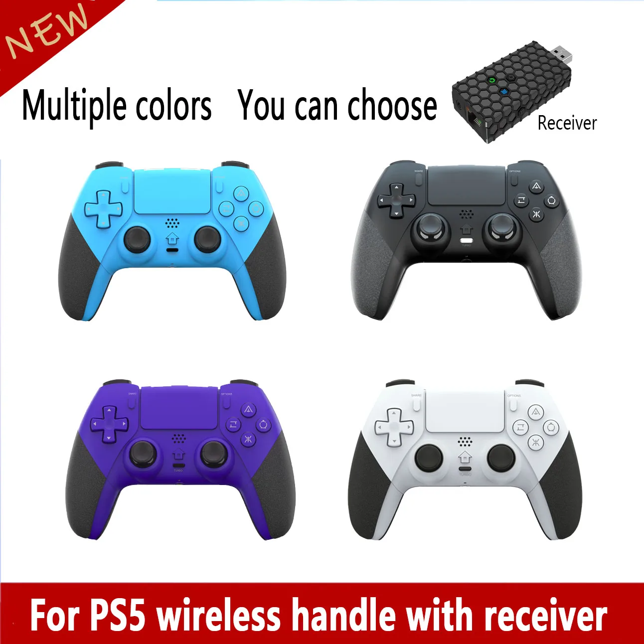 For PS5 Game Console Handle With Receiver For PS5 Wireless Controller Portable gamepads Game Accessories
For PS5 Game Console Handle With Receiver For PS5 Wireless Controller Portable gamepads Game Accessories