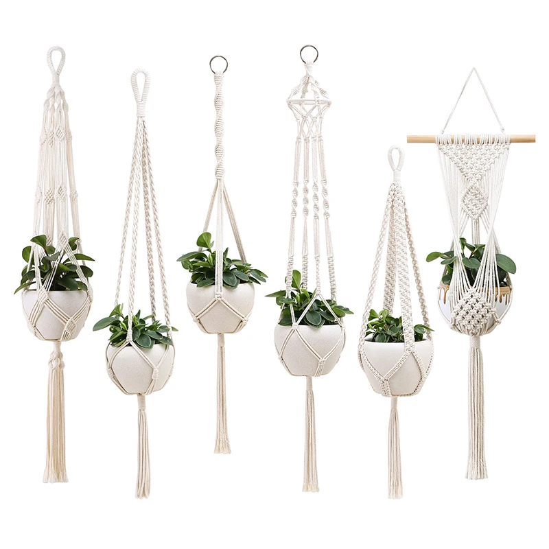 Large-sized Garden Decoration Suspension Type Net Pocket Flower Pot Basket Handmade Rope Pots Holder Hand Knitted Garden Decorat
Large-sized Garden Decoration Suspension Type Net Pocket Flower Pot Basket Handmade Rope Pots Holder Hand Knitted Garden Decorat