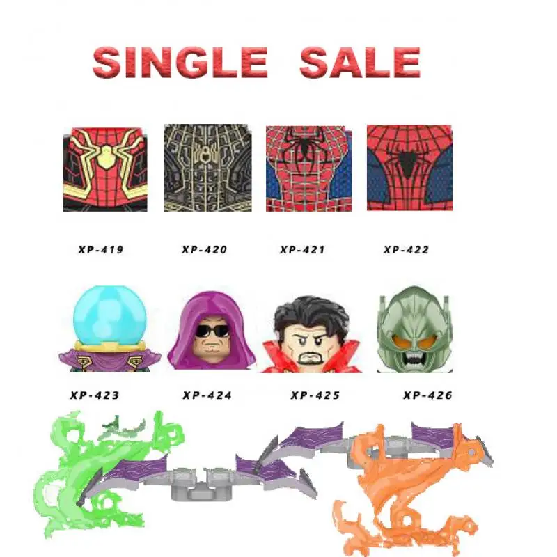 Superheroes Mini Figures KT1055 Blocks Doctor Green Goblin Mysterio Bricks Building Blocks Diy Assembled Model Toy
Superheroes Mini Figures KT1055 Blocks Doctor Green Goblin Mysterio Bricks Building Blocks Diy Assembled Model Toy