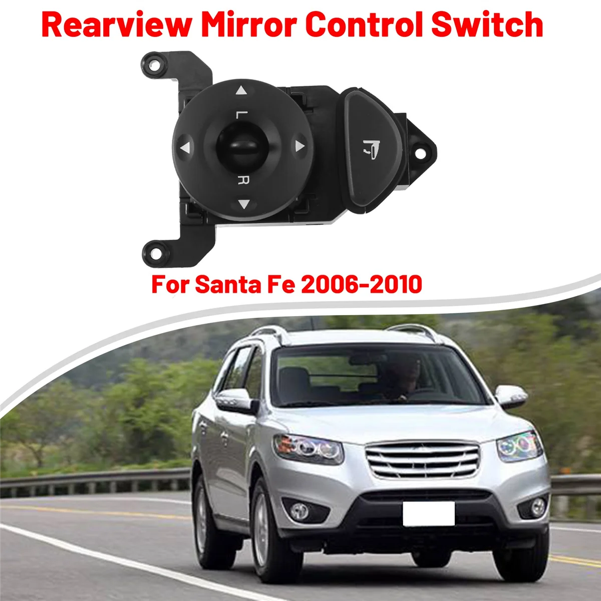 93573-2B100 Car Rearview Mirror Control Switch LH for 2006-2010 935732B100
93573-2B100 Car Rearview Mirror Control Switch LH for 2006-2010 935732B100