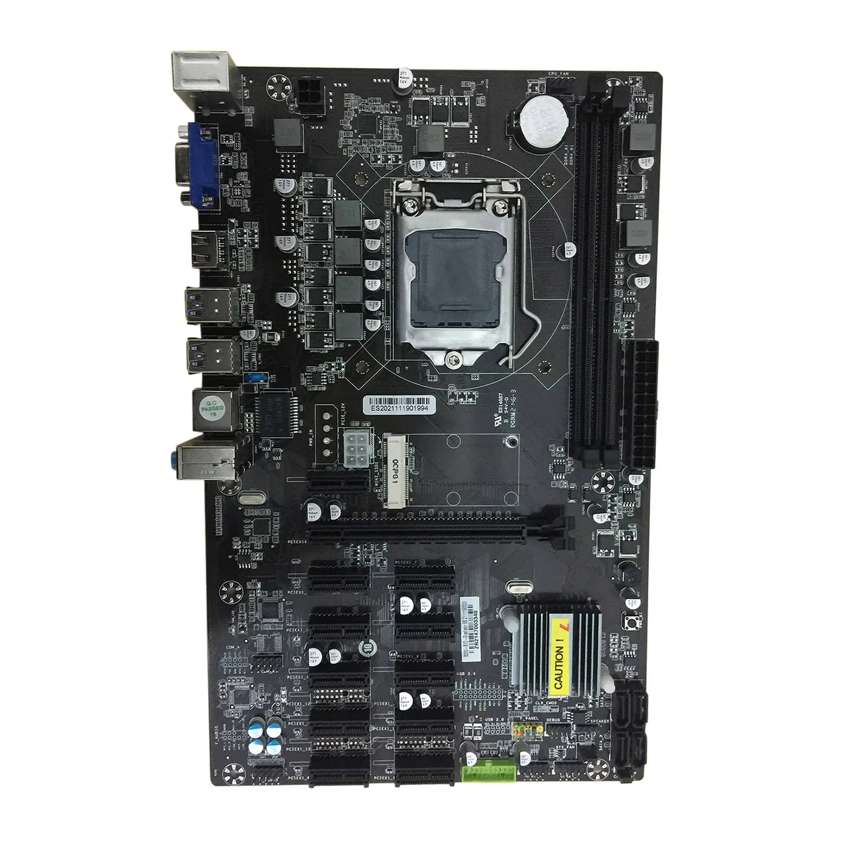 B250 BTC Mining Motherboard 12 PCI-E Graphics Card Slots LGA1151 DDR4 RAM USB3.0 SATA3.0+MSATA for Bitcoin Mining
B250 BTC Mining Motherboard 12 PCI-E Graphics Card Slots LGA1151 DDR4 RAM USB3.0 SATA3.0+MSATA for Bitcoin Mining
