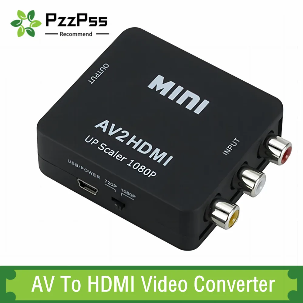 RCA To HDMI-compatible Composite Converter Box HD 1080P AV to HDMI-compatible Adapter For Projector Set Top Box DVD To HDTV
RCA To HDMI-compatible Composite Converter Box HD 1080P AV to HDMI-compatible Adapter For Projector Set Top Box DVD To HDTV