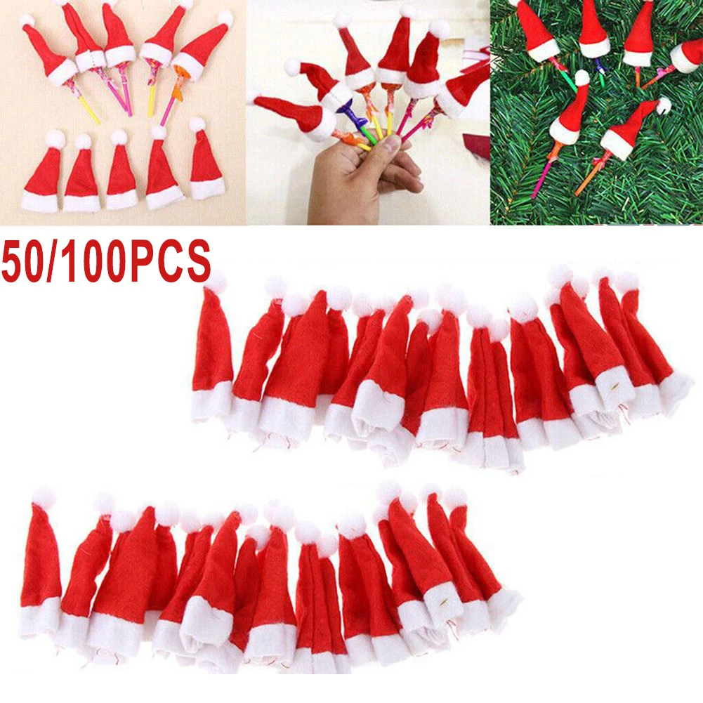 50/100PCS Christmas Candy Topping Hat Lollipop Mini Xmas Hat Mini Santa Hat Cup Bottles Cover For Christmas Decoration
50/100PCS Christmas Candy Topping Hat Lollipop Mini Xmas Hat Mini Santa Hat Cup Bottles Cover For Christmas Decoration