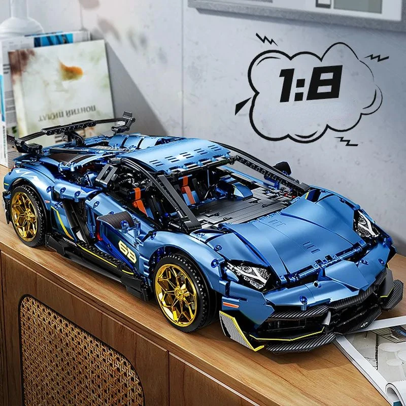 Moc Technology Racing Series Mechanical Lambo SVJ1:8 Sports Car Building Block Set Decoration Bricks Model Car Toys for Boys
Moc Technology Racing Series Mechanical Lambo SVJ1:8 Sports Car Building Block Set Decoration Bricks Model Car Toys for Boys