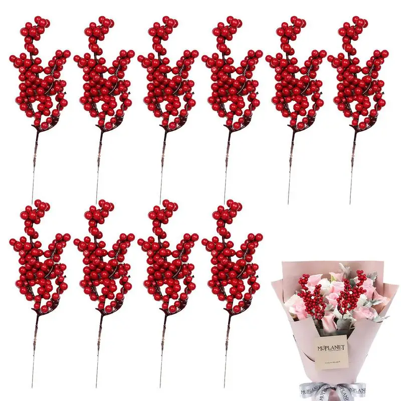 Artificial Christmas Berry Red Foam Berries Branches For DIY Christmas Wreath Supply Family Tree Decorations 10Pcs
Artificial Christmas Berry Red Foam Berries Branches For DIY Christmas Wreath Supply Family Tree Decorations 10Pcs