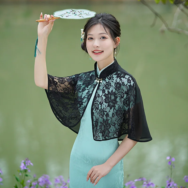 Black Pink Bridal Shawl Wrap Lace Shrugs Bolero Women Short Cape See Through Cropped Tops Sweet Sunscreen Jacket Female
Black Pink Bridal Shawl Wrap Lace Shrugs Bolero Women Short Cape See Through Cropped Tops Sweet Sunscreen Jacket Female