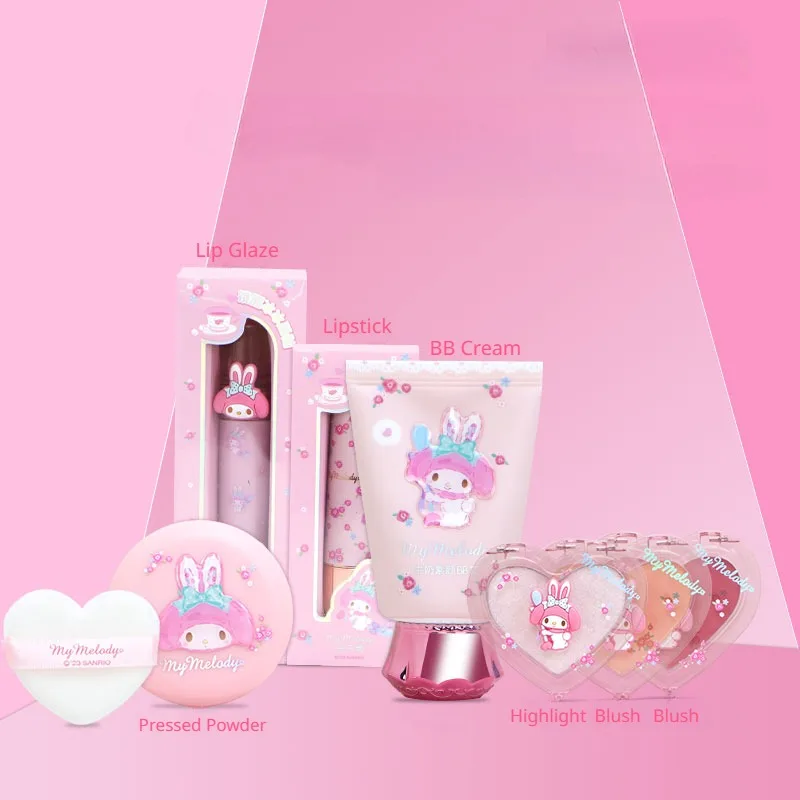 Kawaii Sanrioed My Melody Lip Glaze Lipstick Blush Pressed Powder BB Cream Highlight Cute Cartoon Beauty Girls Cosmetic Gift
Kawaii Sanrioed My Melody Lip Glaze Lipstick Blush Pressed Powder BB Cream Highlight Cute Cartoon Beauty Girls Cosmetic Gift