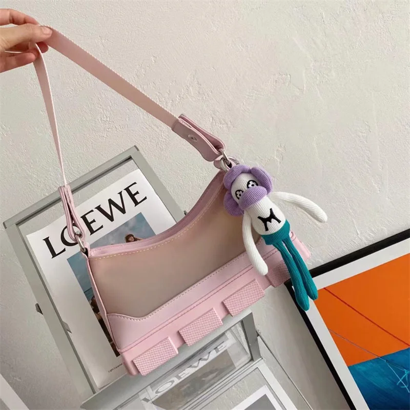 Cute Moe Plush Doll Eva Jelly Solehandbag Cartoon Pu Leather Bag Candy Colors Underarm Bag For Women One-Shoulder Bags New 
Cute Moe Plush Doll Eva Jelly Solehandbag Cartoon Pu Leather Bag Candy Colors Underarm Bag For Women One-Shoulder Bags New