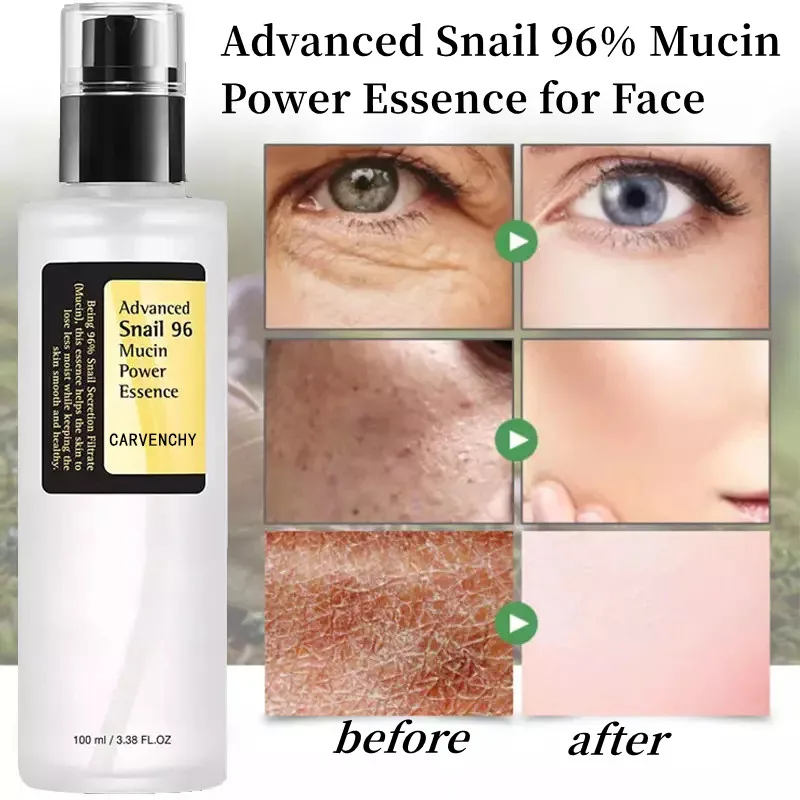 Snail Mucin 96% Power Repairing Essence,Hydrating Face Serum Shrink Pores Acne Treatment Dark Spots Fine Lines,Facial Skin Care
Snail Mucin 96% Power Repairing Essence,Hydrating Face Serum Shrink Pores Acne Treatment Dark Spots Fine Lines,Facial Skin Care