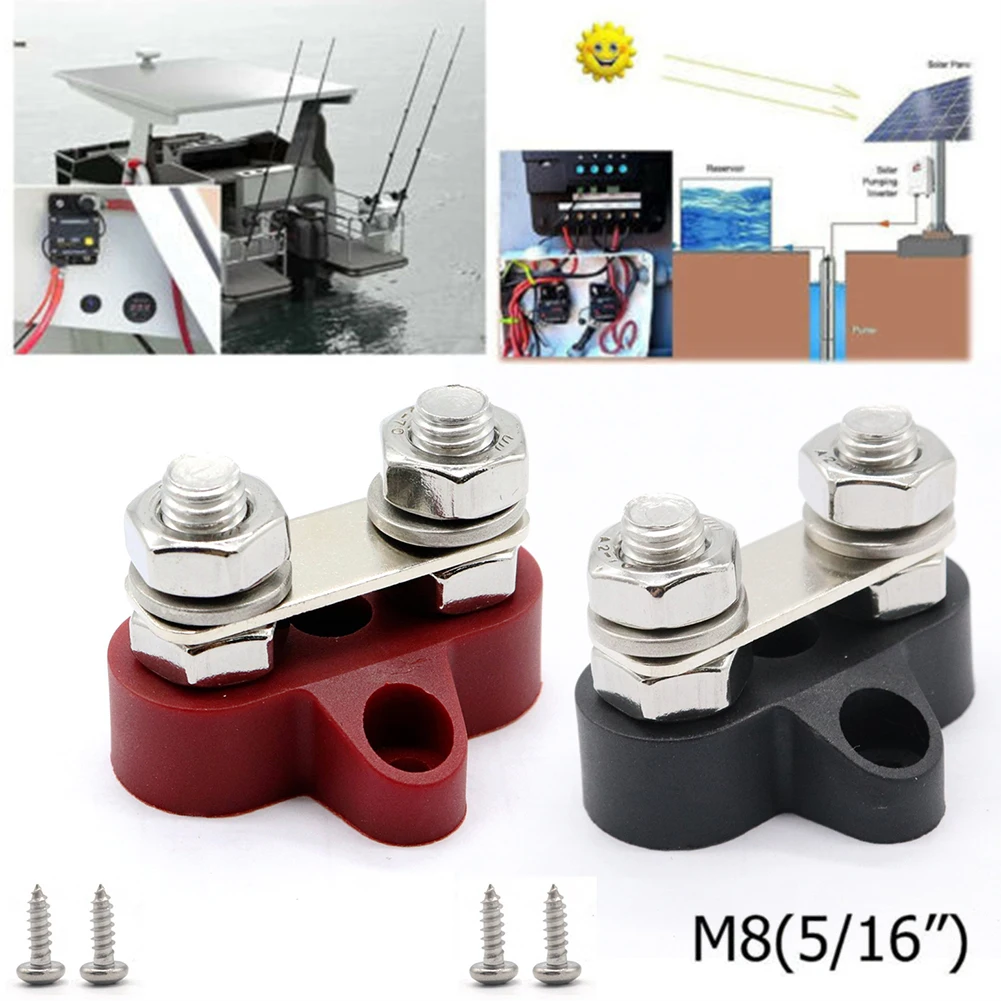 5/16" Terminal Block Studs DC 48V Junction Block Bus Bar Insulated Dual Heavy Duty Power Distribution Stud Positive Negative
5/16" Terminal Block Studs DC 48V Junction Block Bus Bar Insulated Dual Heavy Duty Power Distribution Stud Positive Negative