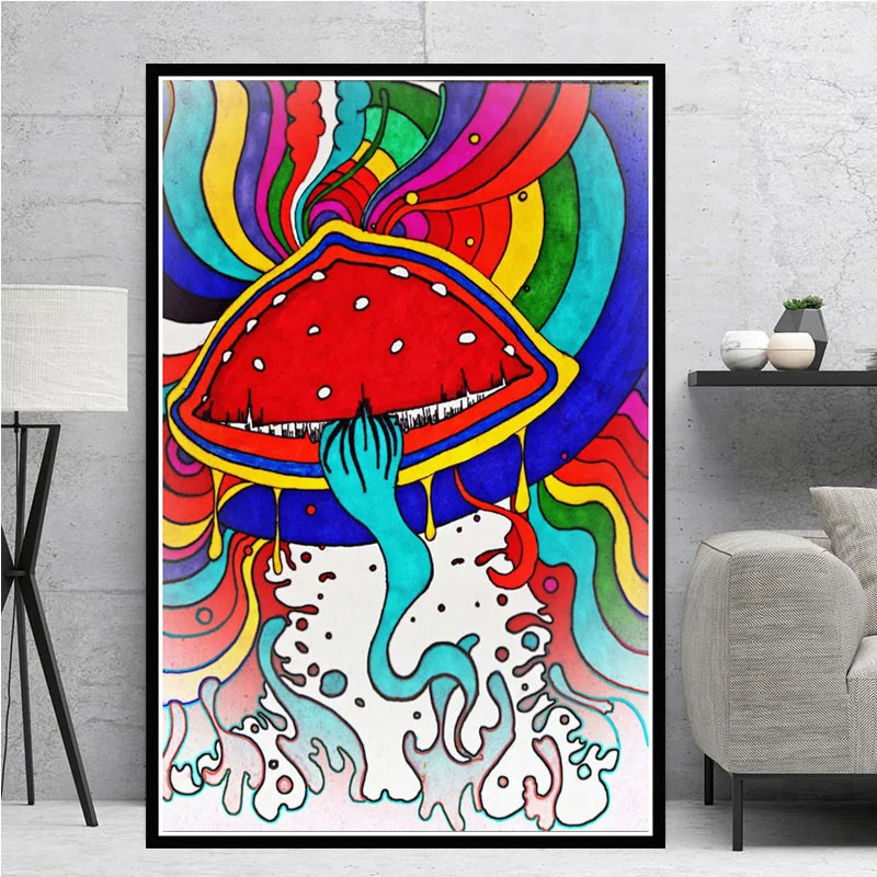 Trippy Visual Mushroom Mind Education Canvas Painting Pictures On The Wall Vintage Poster Decorative Home Decor
Trippy Visual Mushroom Mind Education Canvas Painting Pictures On The Wall Vintage Poster Decorative Home Decor