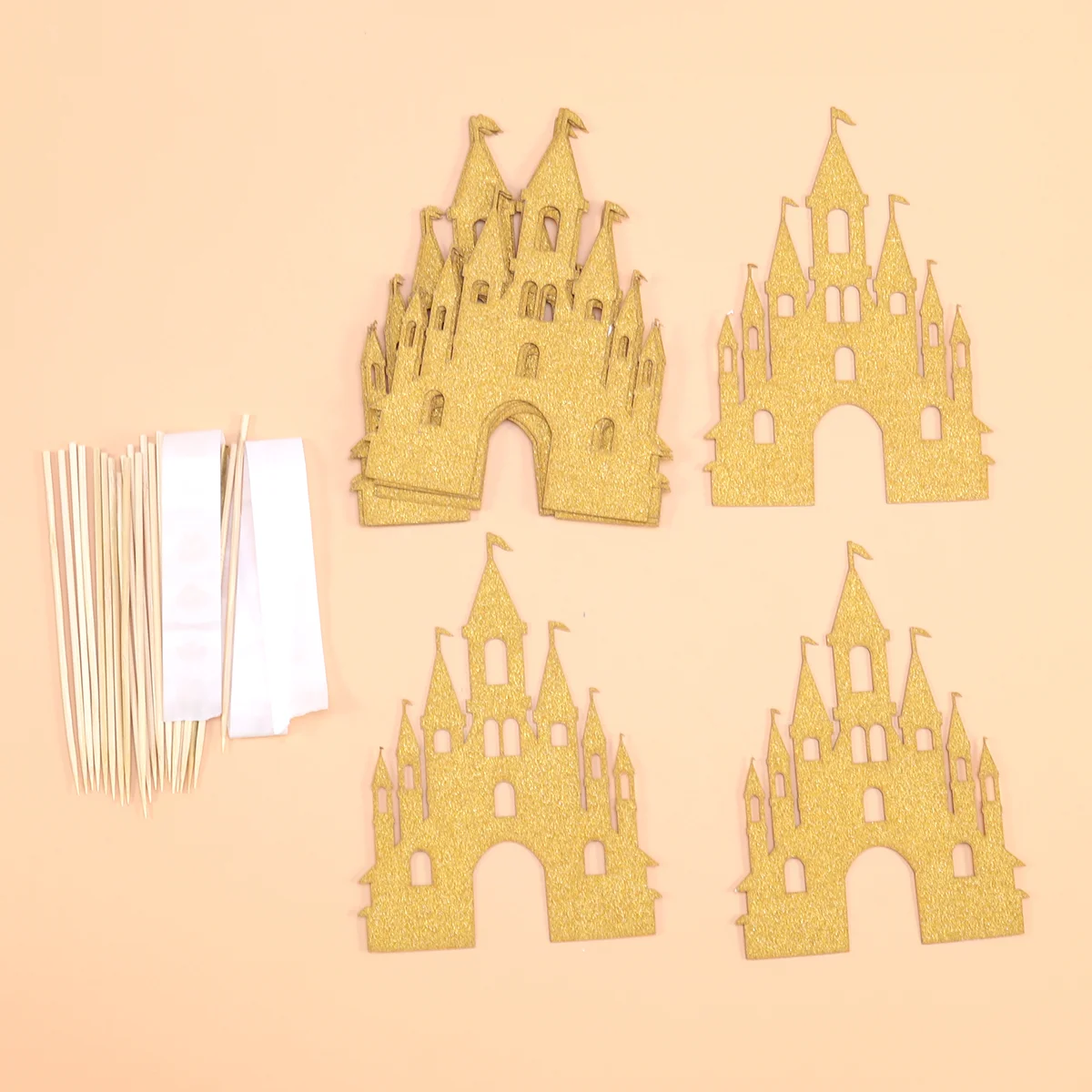 12Pcs Glitter Castle Toppers Cake Cupcake Toothpick Toppers Decoration Birthday Wedding Party Favors Supplies (Gold)
12Pcs Glitter Castle Toppers Cake Cupcake Toothpick Toppers Decoration Birthday Wedding Party Favors Supplies (Gold)