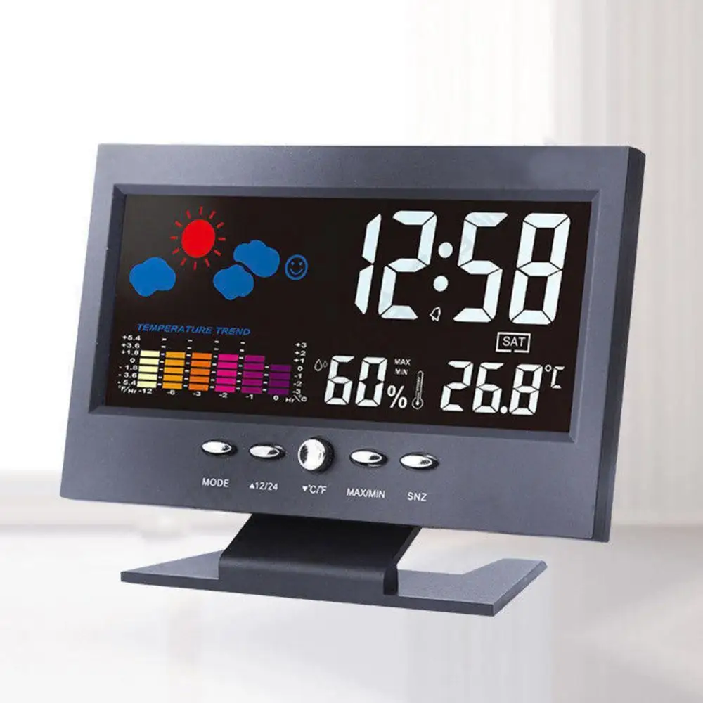 Clock Digital Backlight Thermometer Hygrometer HOT SALES!!!New Arrival Alarm Color LCD Weather Station
Clock Digital Backlight Thermometer Hygrometer HOT SALES!!!New Arrival Alarm Color LCD Weather Station