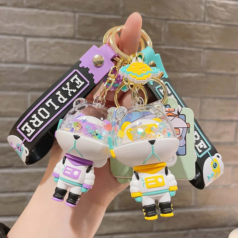 Creative Cartoon Bear Astronaut Keychain Cool Doll PVC Car Chain Bag Pendant Gift Wholesale
Creative Cartoon Bear Astronaut Keychain Cool Doll PVC Car Chain Bag Pendant Gift Wholesale