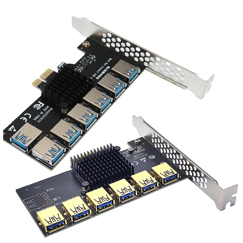 PCIE Райзер набор карт USB3.0 6 портов PCIE адаптер 1 до 7 портов графическая карта расширения карты PCI-E 1X для майнинга BTC
PCIE Райзер набор карт USB3.0 6 портов PCIE адаптер 1 до 7 портов графическая карта расширения карты PCI-E 1X для майнинга BTC