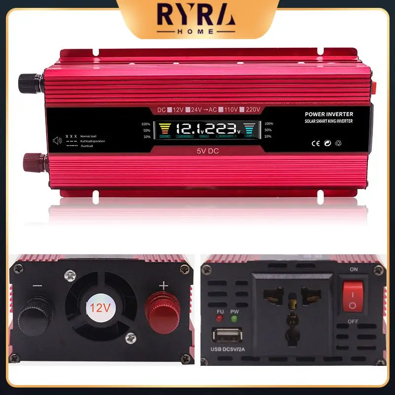 Dc12v To Ac 220v Sine Wave Voltage Converter Adapter Portable Car Inverter Solar Inverter Multifunctional Universal 20000w
Dc12v To Ac 220v Sine Wave Voltage Converter Adapter Portable Car Inverter Solar Inverter Multifunctional Universal 20000w