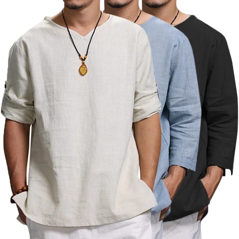 2022 spring and autumn new tops tees men's pullover cotton solid color casual loose T-shirt 19001
2022 spring and autumn new tops tees men's pullover cotton solid color casual loose T-shirt 19001