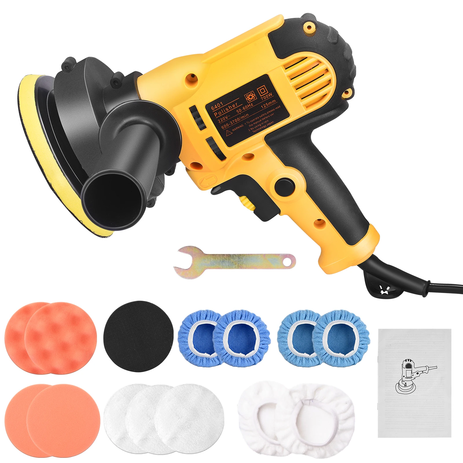 700W Electric Car Polisher Machine Auto Polishing Machine Polishing Buffe Kit Portable Waxing Tools Car Accessories Power Tools
700W Electric Car Polisher Machine Auto Polishing Machine Polishing Buffe Kit Portable Waxing Tools Car Accessories Power Tools